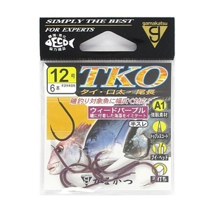 がまかつ Ａ１　ＴＫＯ　１２号　ウィードパープル×5袋　送料無料