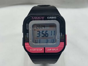 【稼働品】CASIO カシオ 腕時計 SDB-100J SPORTS GEAR クオーツ ブラック ピンク レディース