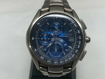 【稼働品】SEIKO セイコー WIRED ワイアード 7T92 0GB0 クオーツ 時計 文字盤 ブルー_画像1