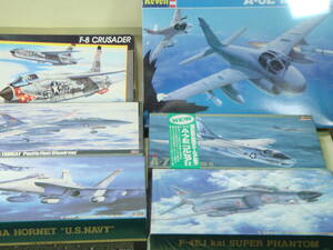 ％ー【送料なし】1/48　F-14A　A-7E　近代ジェット機　　計6点　未組立　ー％