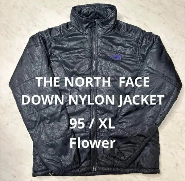 【REUSE：THE NORTH FACE】ノースフェイス　レディース　軽量　ダウン　ナイロンジャケット　95XL 中綿ジャケット