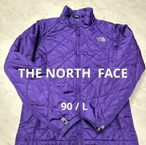 THE NORTH FACE ノースフェイス　レディース　90 Ｌ　軽量　ダウン　ナイロンジャケット　パープル 中綿ジャケット