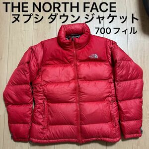 THE NORTH FACE ノースフェイス ヌプシダウンジャケット 700FP レッド　レディース　Ｌサイズ ダウン ジャケット