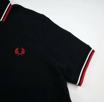 イングランド製★FRED PERRY フレッドペリー　ティップラインポロシャツ/M12N/半袖/ブラック/38_画像3