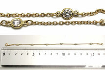 Tiffany&Co. ティファニー バイザヤード ブレスレット 約17cm 6P ダイヤモンド K18 18金 ゴールド エルサ・ペレッティ 21744_画像6