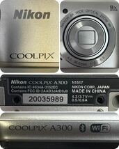 Nikon ニコン COOLPIX A300 8x WIDE OPTICAL ZOOM VR 4.5-36.0mm 1:3.7-6.6 動作・通電未確認_画像8