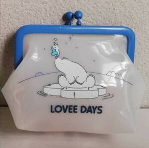 未使用 昭和レトロ LOVEE DAYS サンリオ がま口財布 ラビーデイズ 日本製 70s ビニールポーチ SANRIO ヴィンテージ 小銭入れ コインケース