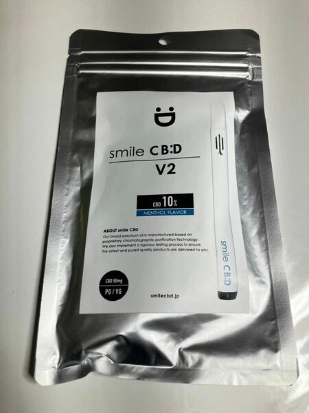 新品未開封smile CBD V2 menthol flavor 10%(50mg/0.5ml) カートリッジとバッテリーのセット