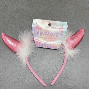 パステルデビルファーカチューシャ 新品未使用 ピンク コスプレ ハロウィン デビルカチューシャ 小悪魔 