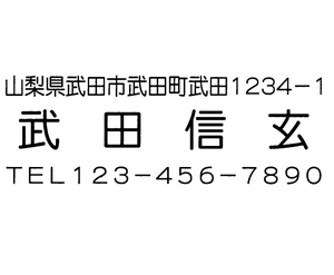 8 即決 住所印 住所判 ゴム印 スタンプ はんこ 送料込