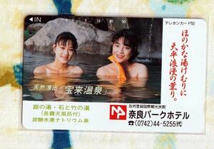 (Y53-3) 奈良パークホテル 宝来温泉 入浴美女 湯けむり美人 テレカ