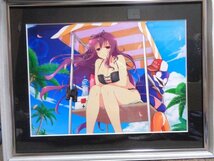 GWsale! 閃乱カグラ 紫 水着 複製イラスト (ファイングラフ、複製原画、版画)_画像1