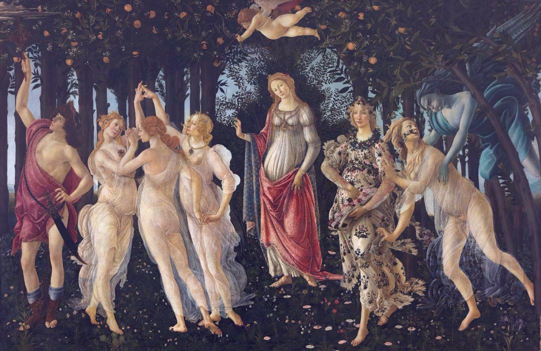 Совершенно новая высококачественная печать Botticelli Spring формата А4., без рамки, произведение искусства, Рисование, другие