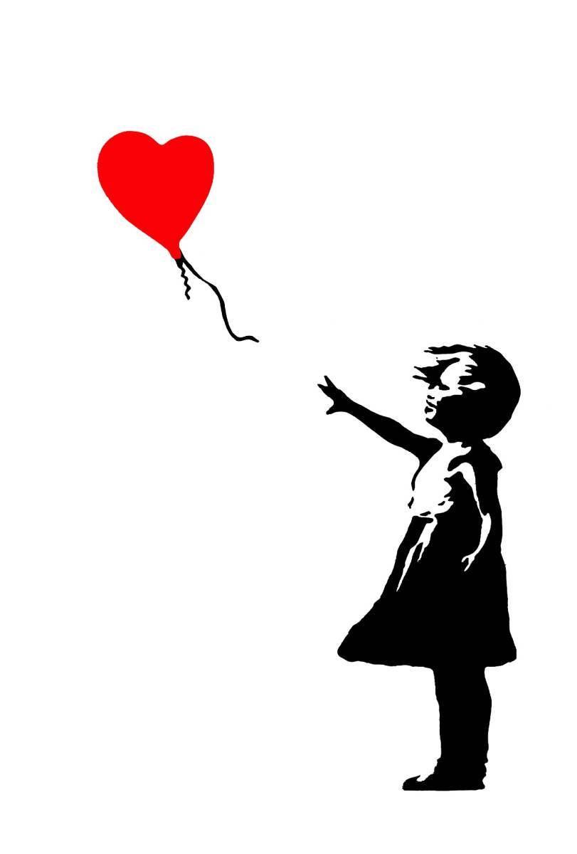 New, unframed, Banksy Girl with Balloon special technique high quality print, A4 size, special price 980 yen (shipping included), buy it now, Artwork, Painting, others