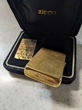 ZIPPO ジッポー オイルライター COLUMBUS コロンブス 500周年記念 QUINCENTENNIAL 限定2000個 金色 シリアル入り 1991年製 着火未確認_画像4