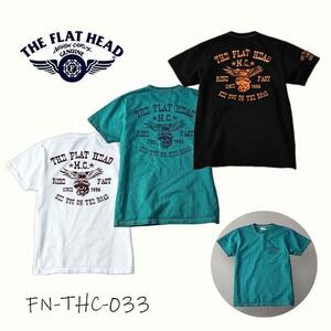 XXLホワイト　THE FLAT HEAD　ロングスリーブTシャツ FN-THCL-202 ブラック ホワイト コットン100％ 日本製 ロンT 長袖