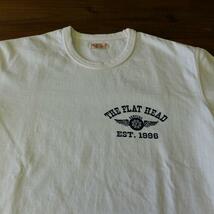 Mホワイト　【送料無料】THE FLAT HEAD　半袖Tシャツ THC-170 （FLYING WHEEL）_画像5
