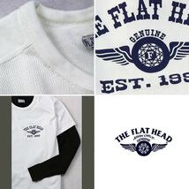 Mホワイト　THE FLAT HEAD/フラットヘッド/サーマル/FN-THLD-002/ショルダーパッド/ロングTシャツ/ブラック/日本製/コットン100％_画像7