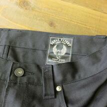 W33　SKULL FLIGHT スカルフライト SS PANTSType２ キルティングポケット ストレッチブーツカット（ブラック）_画像6