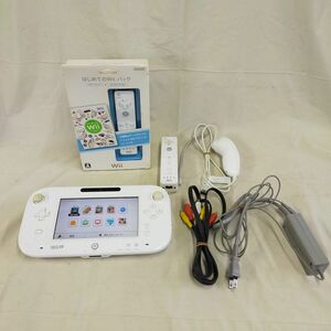 SET 任天堂/wiiU/ パッド 6点セット WUP-010 通電のみ確認/動作未確認 + 電源コード+Wii リモコン ぬんちゃく +はじめてのwiiパック