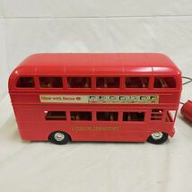 FG779 ロンドンバス ラジコン イギリス ジャンク品 横：29cm LONDON TRANSPORT ロンドン交通局 2階建て 中古 おもちゃ　車_画像2