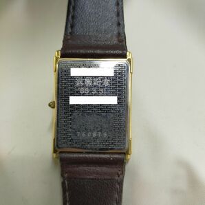 P11 SEIKO セイコー LASSALE ラサール ゴールド文字盤 腕時計 2F50-5949 スクエア 時計 base metal メンズ腕時計の画像2