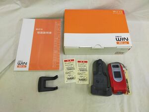 FG826 au WIN W21S Sony Ericsson エナジーレッド 初期化済 外箱、内箱、説明書、付属品有り