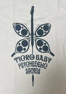 バタフライギター psychedelic Tシャツ　ホワイト　10oz