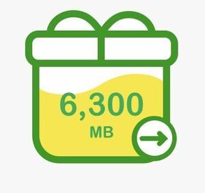 mineo マイネオ パケットギフト 約6GB (6300MB) ミ☆ミ