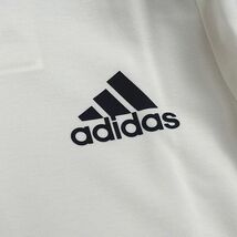 R262 新品 adidas GOLF アディダス ゴルフ ビッグロゴ 長袖 ボタンダウン シャツ ロゴ刺繍 2XL ホワイト_画像4