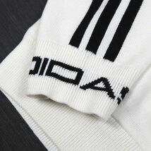 R254 新品 adidas GOLF アディダス ゴルフ 3ストライプス フルジップ ニット ジャケット ナイロン裏地付き XL ホワイト_画像6