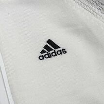 R254 新品 adidas GOLF アディダス ゴルフ 3ストライプス フルジップ ニット ジャケット ナイロン裏地付き XL ホワイト_画像5