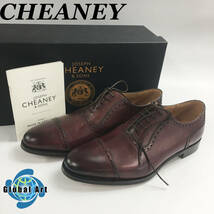 ★E02423/CHEANEY チーニー/ドレスシューズ/11028/F/ブラウン/箱付_画像1