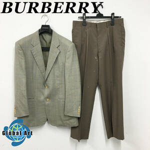 ★E02479/BURBERRY バーバリー ロンドン/スーツ/テーラードジャケット/スラックス/羊毛/メンズ/チェック柄