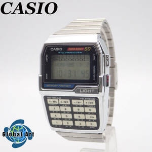 え02145【美品】CASIO カシオ/データバンク80/クオーツ/メンズ腕時計/デジタル/電卓/DBC-810