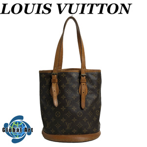 ●11C428/Louis Vuitton ルイヴィトン/プチバケット/PM/ハンドバッグ/バケツ型/LVロゴ/モノグラム/モノグラムキャンバス/レザー/ブラウン