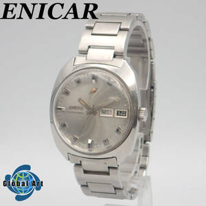 え02248/ENICAR エニカ/自動巻/メンズ腕時計/文字盤 シルバー/147-01-02/インデックス欠品
