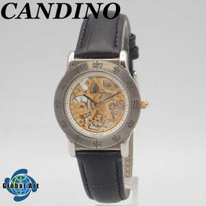 え03119/CANDINO キャンディーノ/手巻き/メンズ腕時計/スケルトン/2.314.0.0