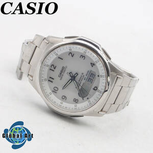 え03227/CASIO カシオ/マルチバンド6/電波ソーラー/メンズ腕時計/デジアナ/文字盤 シルバー/WVA-M630