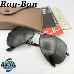 ★E03350/B&L/Ray-Ban レイバン/サングラス/アビエーター/ティアドロップ/L2823/58□14/ブラック系/ケース付