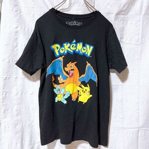 海外S・日本M Pokmon ポケモン　ポケットモンスター　黒　半袖Tシャツ Tシャツ USA 半袖 ブラック 黒