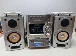 管理0919 Panasonic パナソニック CD/MD システムコンポ SA-PM70MD リモコン欠品 動作確認済み 現状品