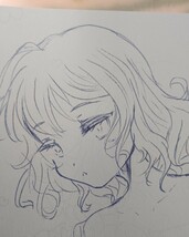 B5 同人手描きイラスト 東方 project 　多々良小傘 ラムネジェラート 寝起き顔 デカシャツ　照れ顔 セーター　　両面イラスト_画像3