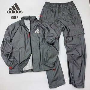 adidas アディダス ゴルフ レイン スーツ セット 上下 FI7905 黒 M