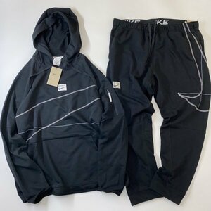 NIKE Dri-FIT フリース プルオーバー フーディ & テーパード パンツ セット 上下 DQ6621 DQ6615 -010 黒 2XL