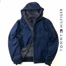 TOMMY HILFIGER トミーヒルフィガー ダブルジップ ソフトシェル ブルゾン ジャケット 50901-408 ネイビー XL_画像1