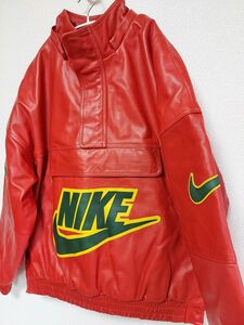 NIKE Supreme 19AW Leather Bomber Jacket19AW Leather Anorak M RED