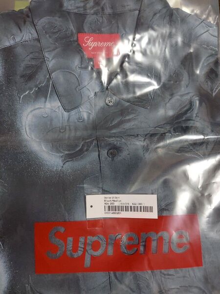 【美品】~Supreme~ Cherries S/S Shirt M Black 半袖シャツ チェリー 黒 ブラック シュプリーム