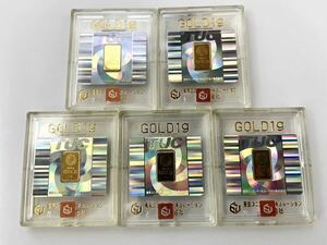 純金1g×5枚　徳力　東京ユニオンサーキュレーション GOLD 