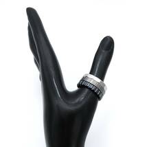 極希少 美品 Tiffany&Co. ティファニー パロマ キャリパー ３連 メンズ ユニオン リング 24.5号 指輪 ブラック チタン シルバー HH312_画像5